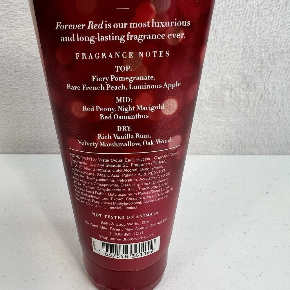 Bath & Body Works Forever Red Luxury Body Cream 8oz Ultra Shea 24‎ Hour Moisture